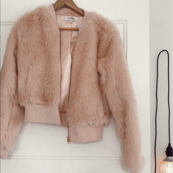Jackets & Blazers - Pink faux fur jacket